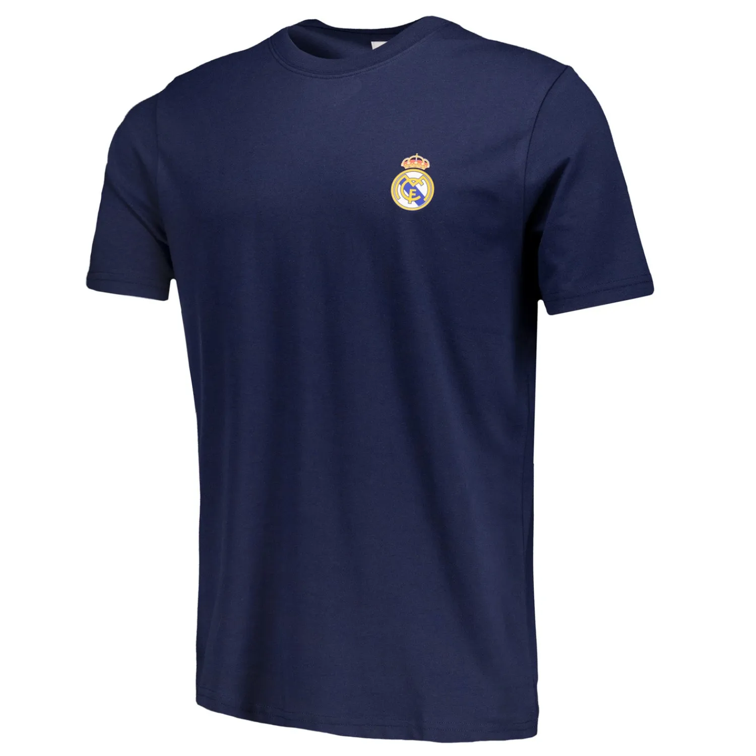 Herren OSDM Polos|T-Shirts|Blaues Herren-T-Shirt ECO Essentials Real Madrid Schild Farbe