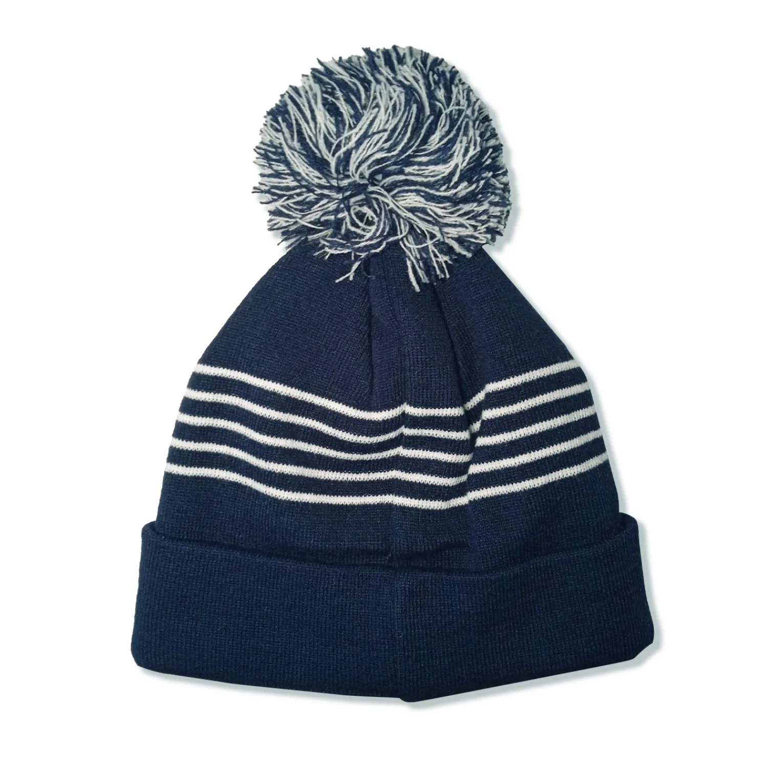 Project Rogers & JLK, S.L. Beanies|Bommelmütze Marineblau Weiße Streifen Real Madrid