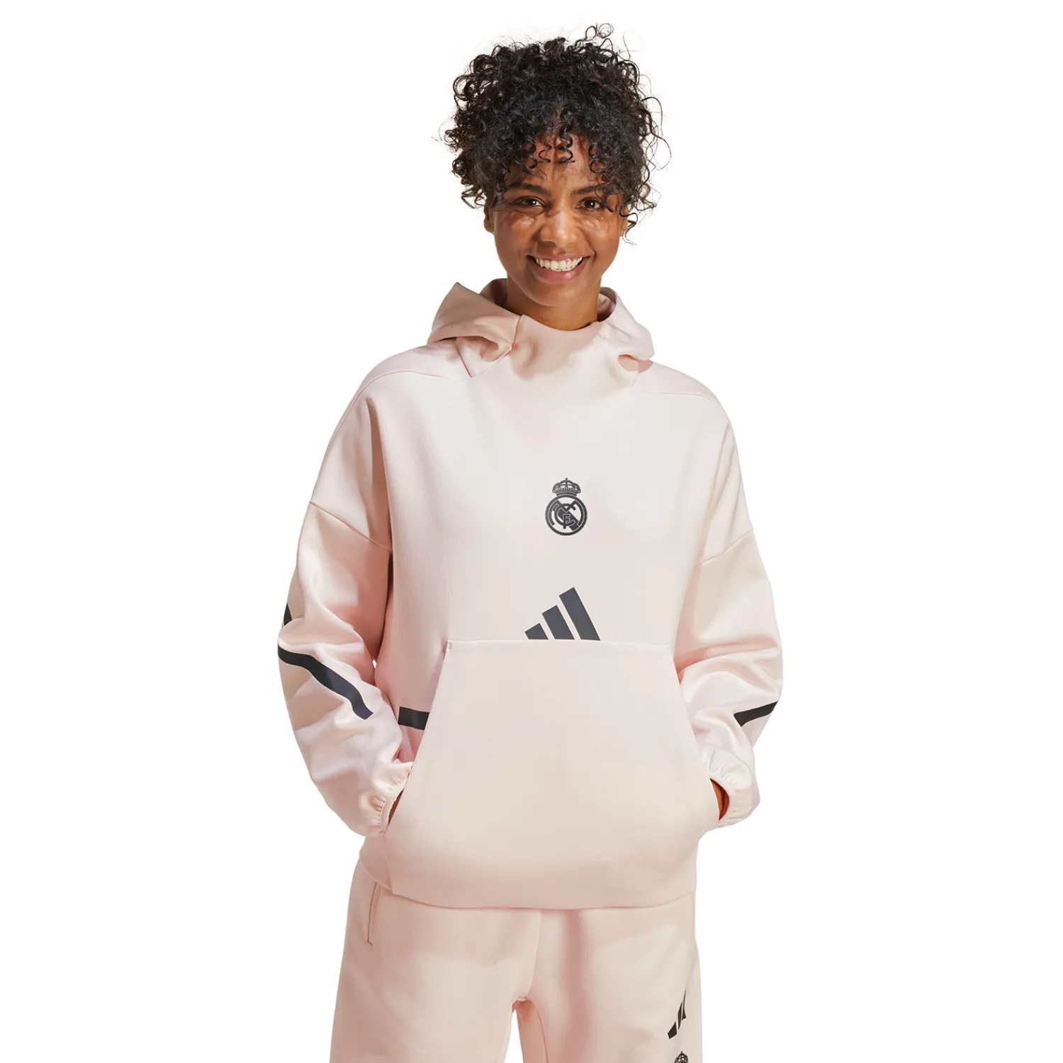 Damen Adidas España, S.A.U Sweatshirts|Trainingsanzüge|Damen adidas Badge Up Hoodie Hellrosa