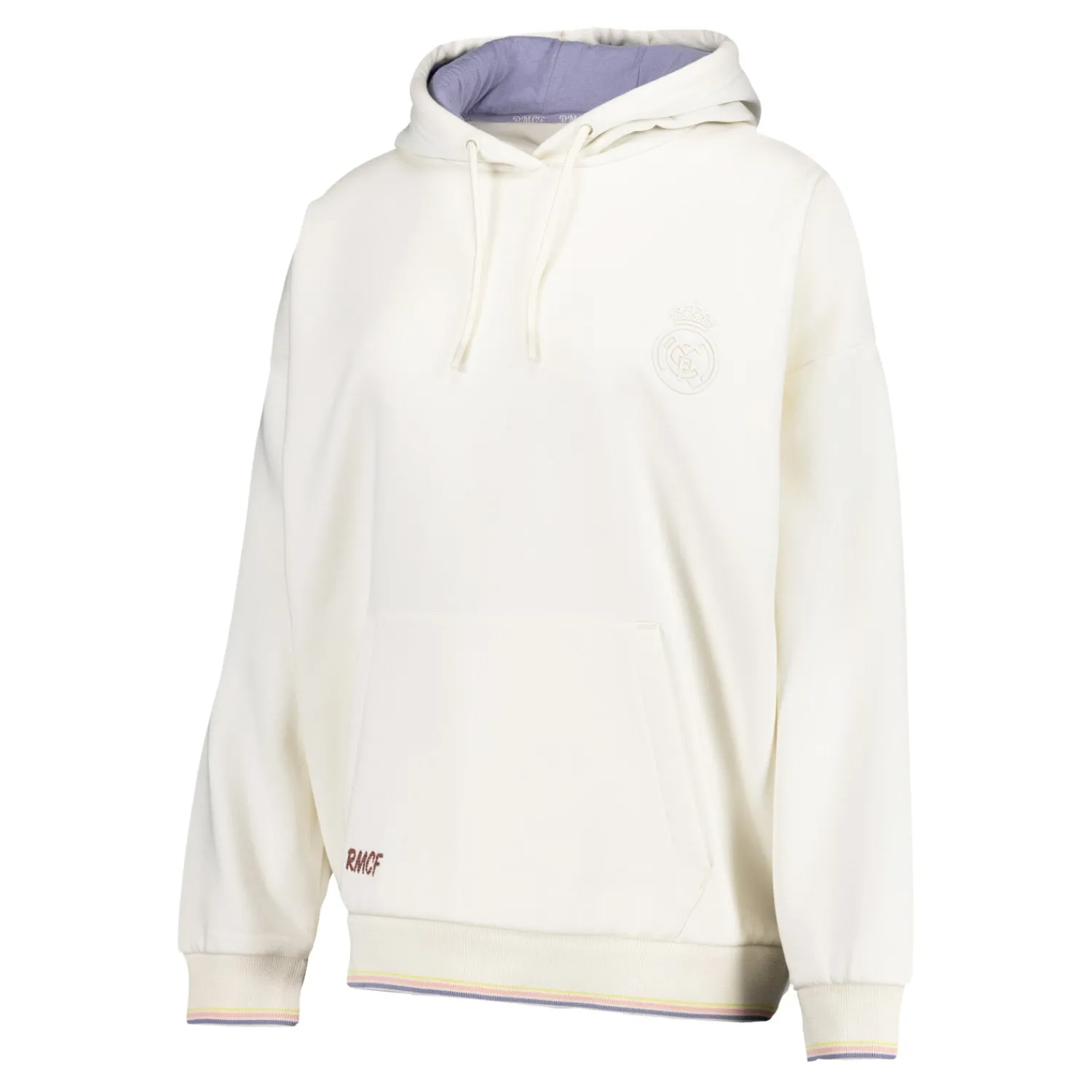 Damen Foundry Sweatshirts|Damen Real Madrid Ladies Vintage Hoodie Cremeweiß