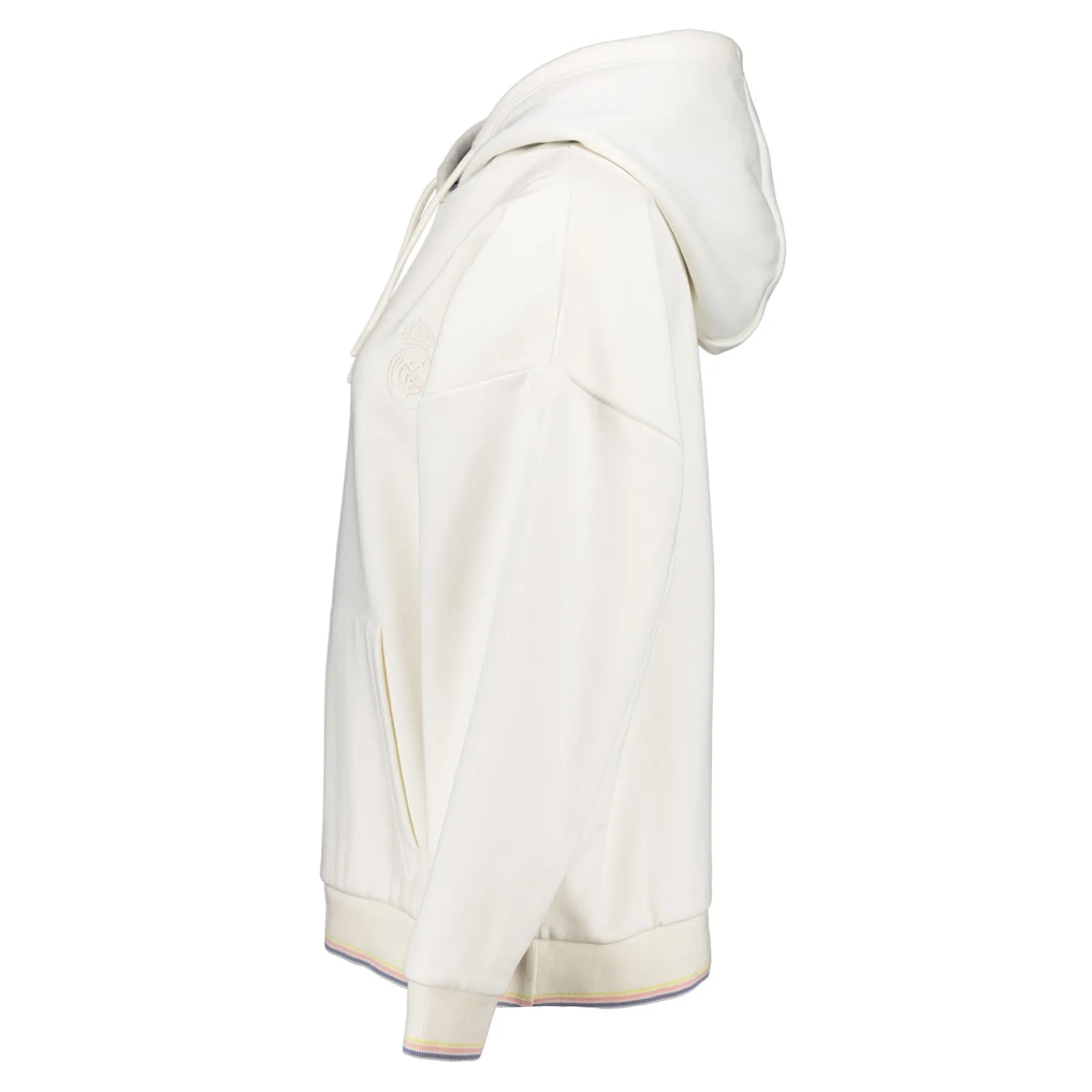 Damen Foundry Sweatshirts|Damen Real Madrid Ladies Vintage Hoodie Cremeweiß