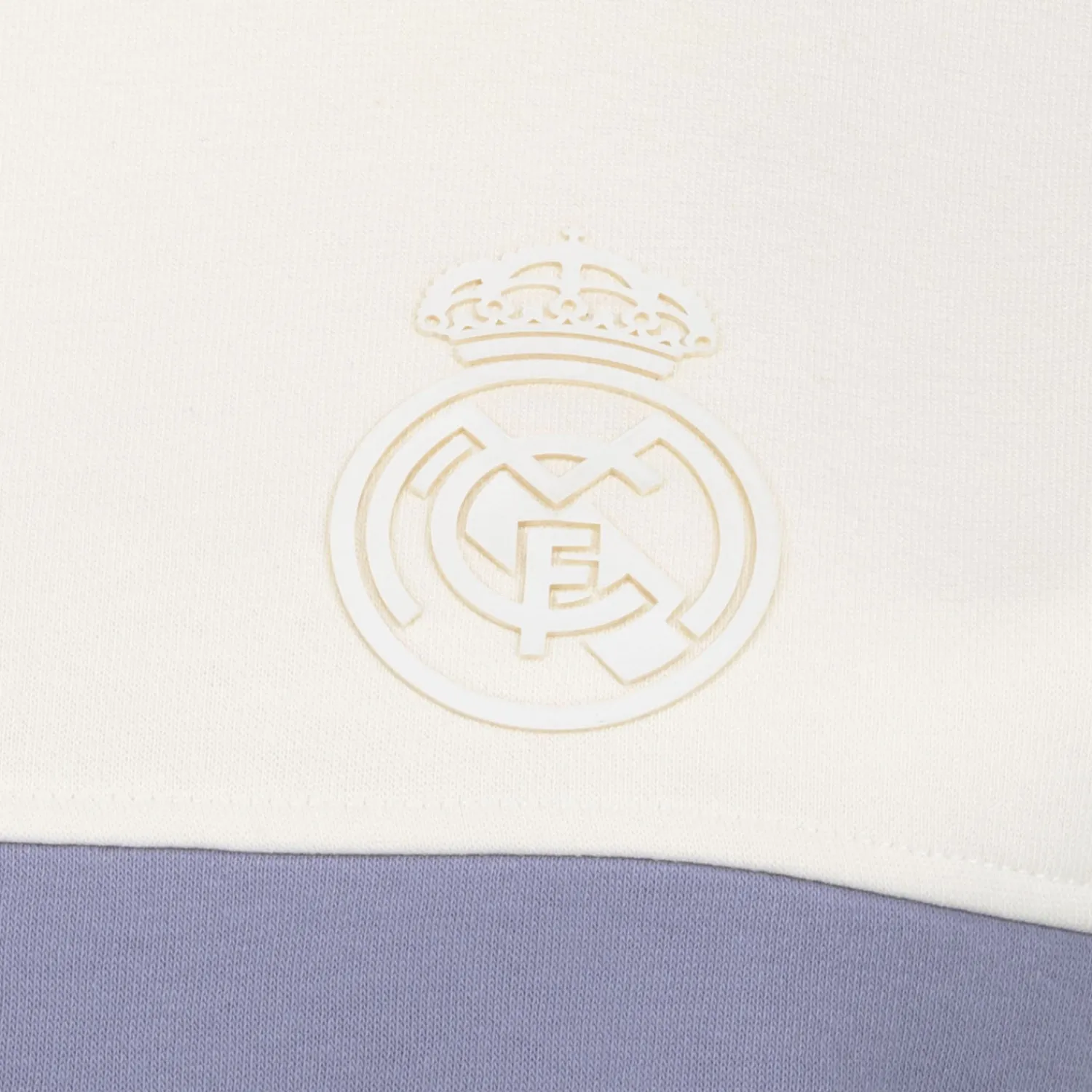 Damen Foundry Sweatshirts|Damen Real Madrid Ladies Vintage Cropped Panel Sweatshirt Cremeweiß