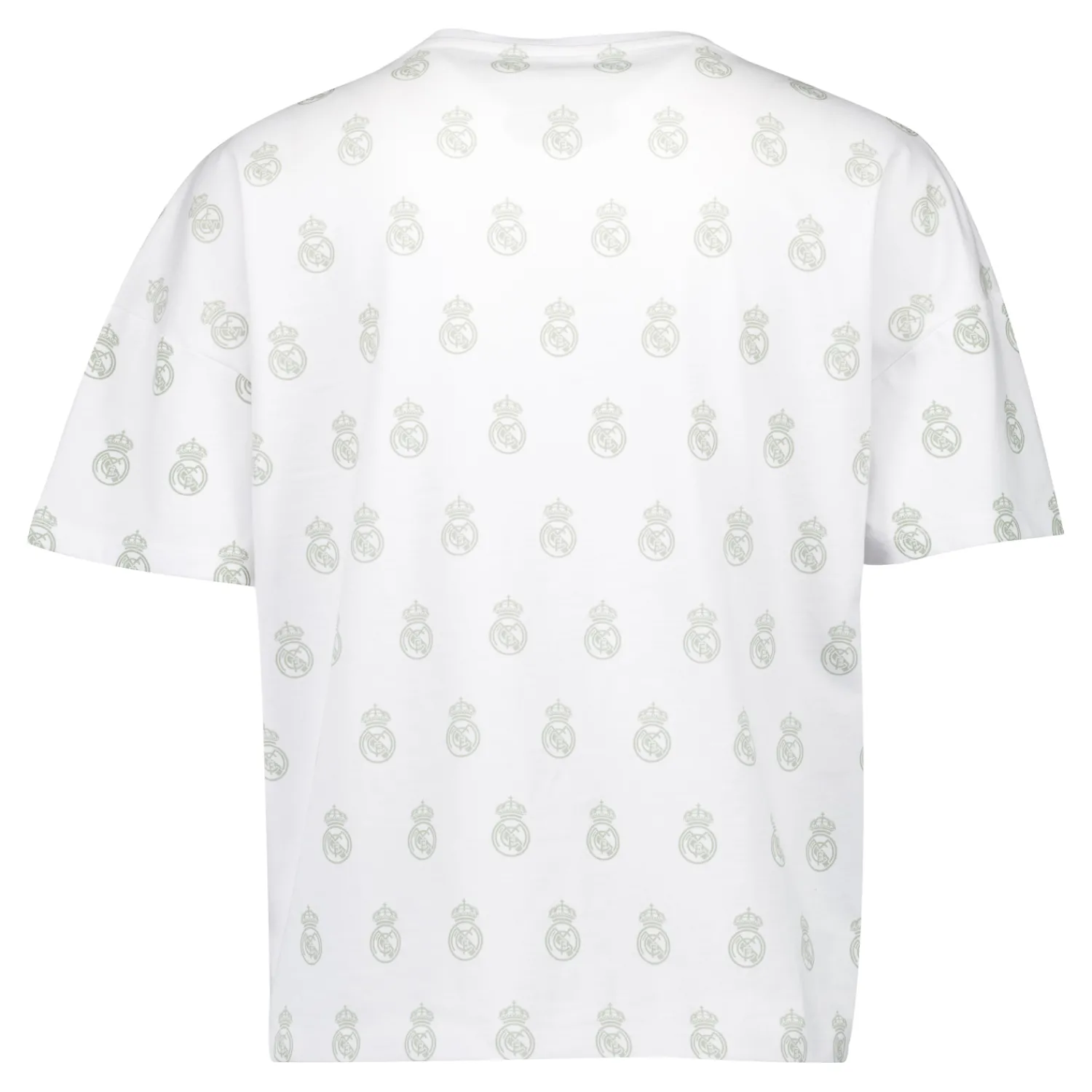 Damen OSDM T-Shirts|Pyjamas|Damen Real Madrid Weiße Träume Pyjama Set T-Shirt & Shorts Grün mit gedrucktem Wappen