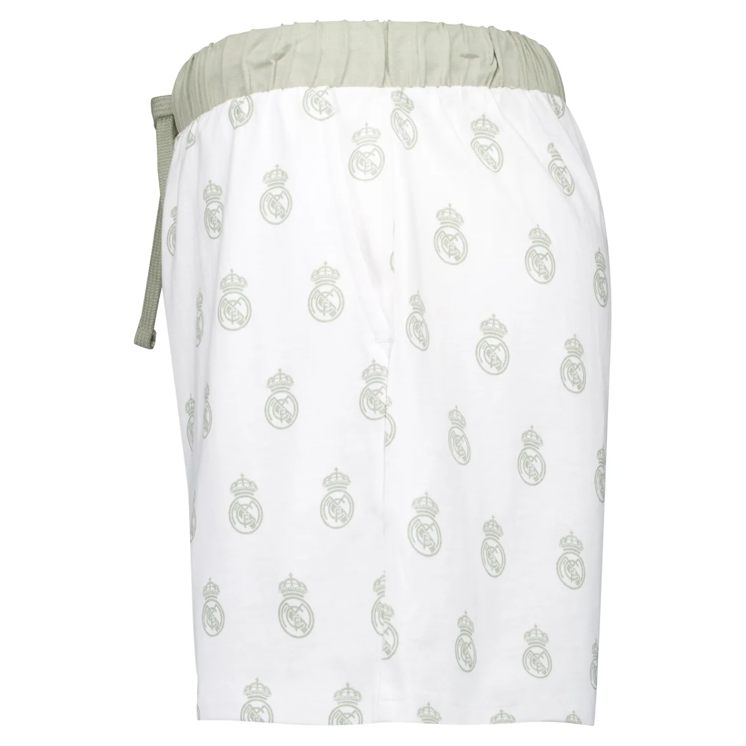 Damen OSDM T-Shirts|Pyjamas|Damen Real Madrid Weiße Träume Pyjama Set T-Shirt & Shorts Grün mit gedrucktem Wappen
