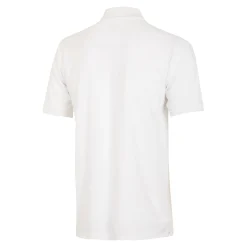 Herren T&F Polos|Herren Essentials Poloshirt mit farbigem Wappen Weiß