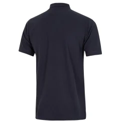Herren T&F Polos|Herren Essentials Poloshirt mit farbigem Wappen Marineblau