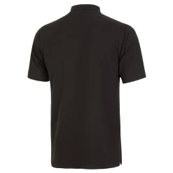 Herren T&F Polos|Herren Essentials Poloshirt mit farbigem Wappen Schwarz