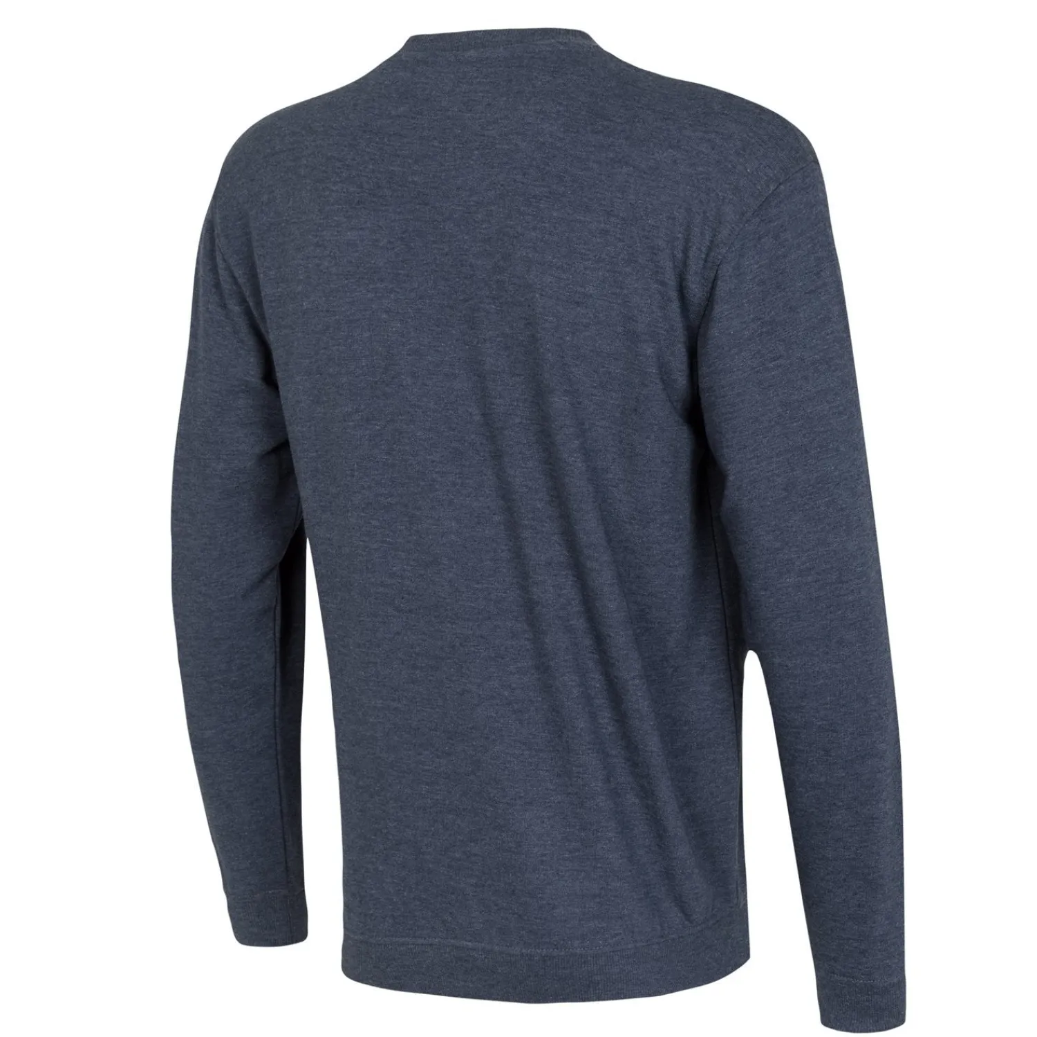Herren T&F Sweatshirts|Herren Essentials Sweatshirt mit farbigem Wappen Blau-Melange