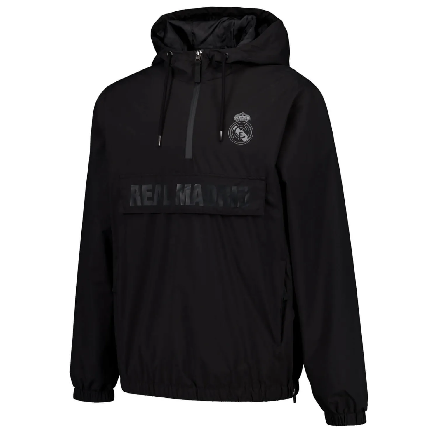 Herren MBA Solutions Jacken|Herren Outerwear Leichter Anorak mit Kapuze Real Madrid Schwarz