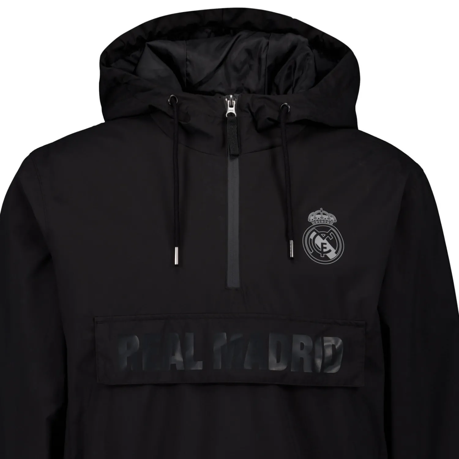Herren MBA Solutions Jacken|Herren Outerwear Leichter Anorak mit Kapuze Real Madrid Schwarz