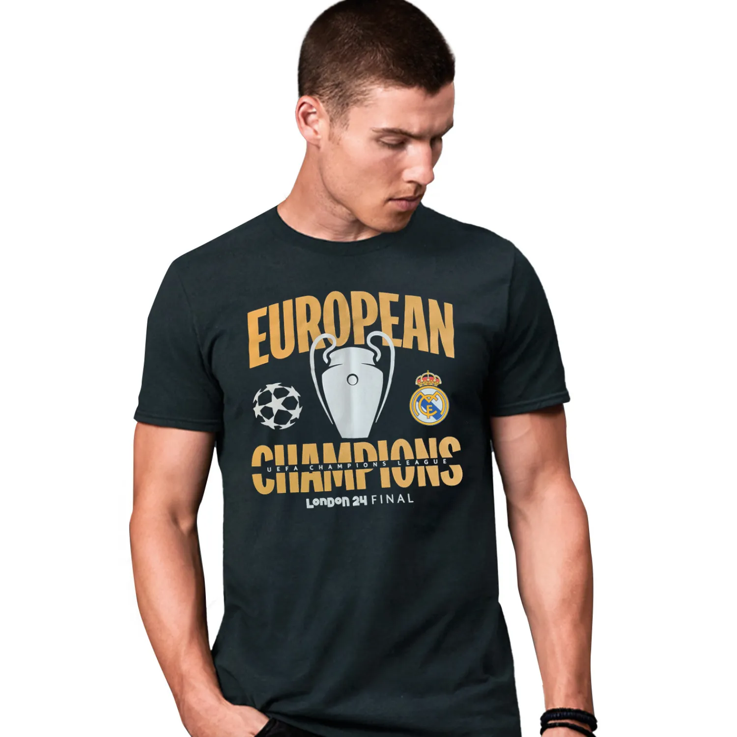 Herren The Great Branding Company T-Shirts|Herren UCL Champions 15 T-Shirt Schwarz