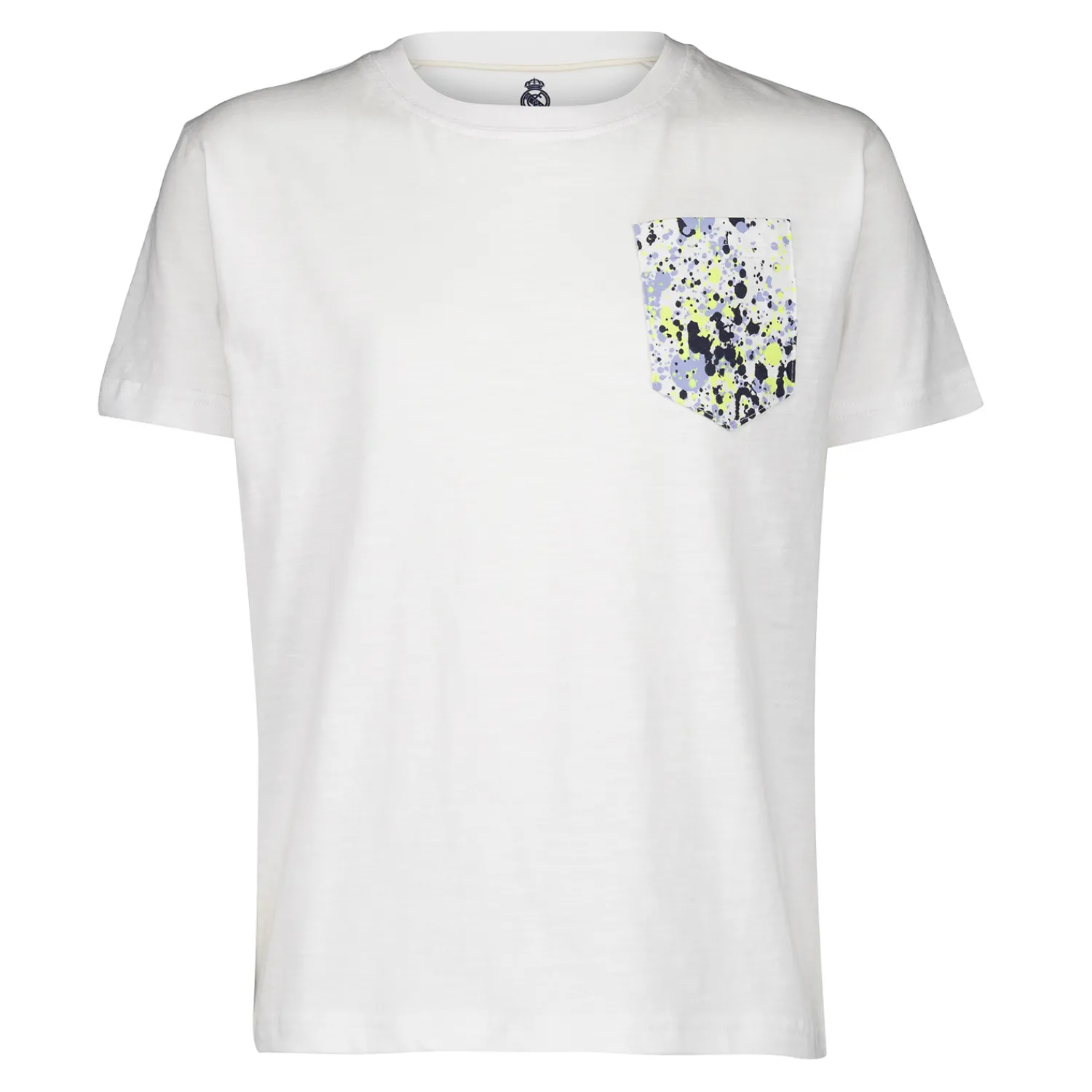 Kinder ITEX T-Shirts|Kinder Fan Kids Vordertasche Weißes T-Shirt Real Madrid