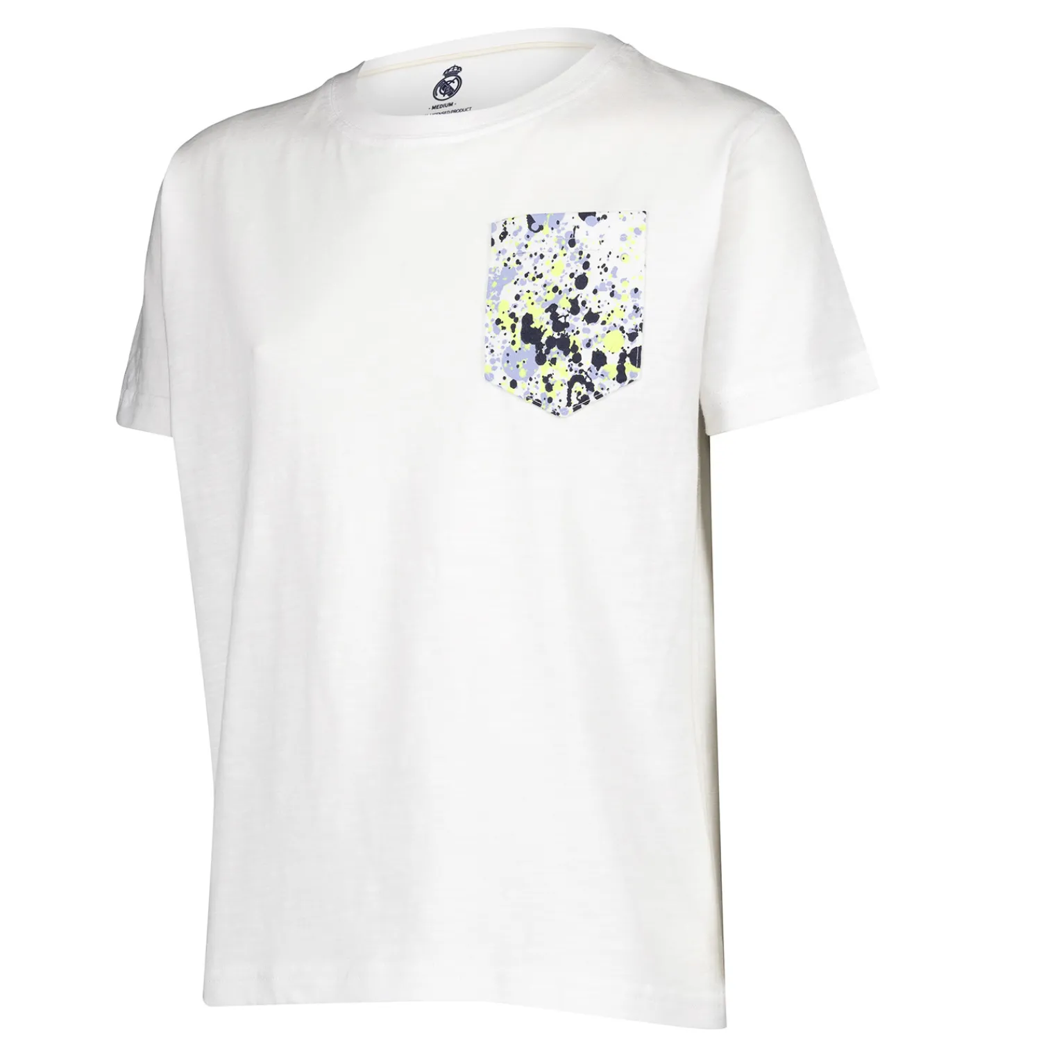 Kinder ITEX T-Shirts|Kinder Fan Kids Vordertasche Weißes T-Shirt Real Madrid