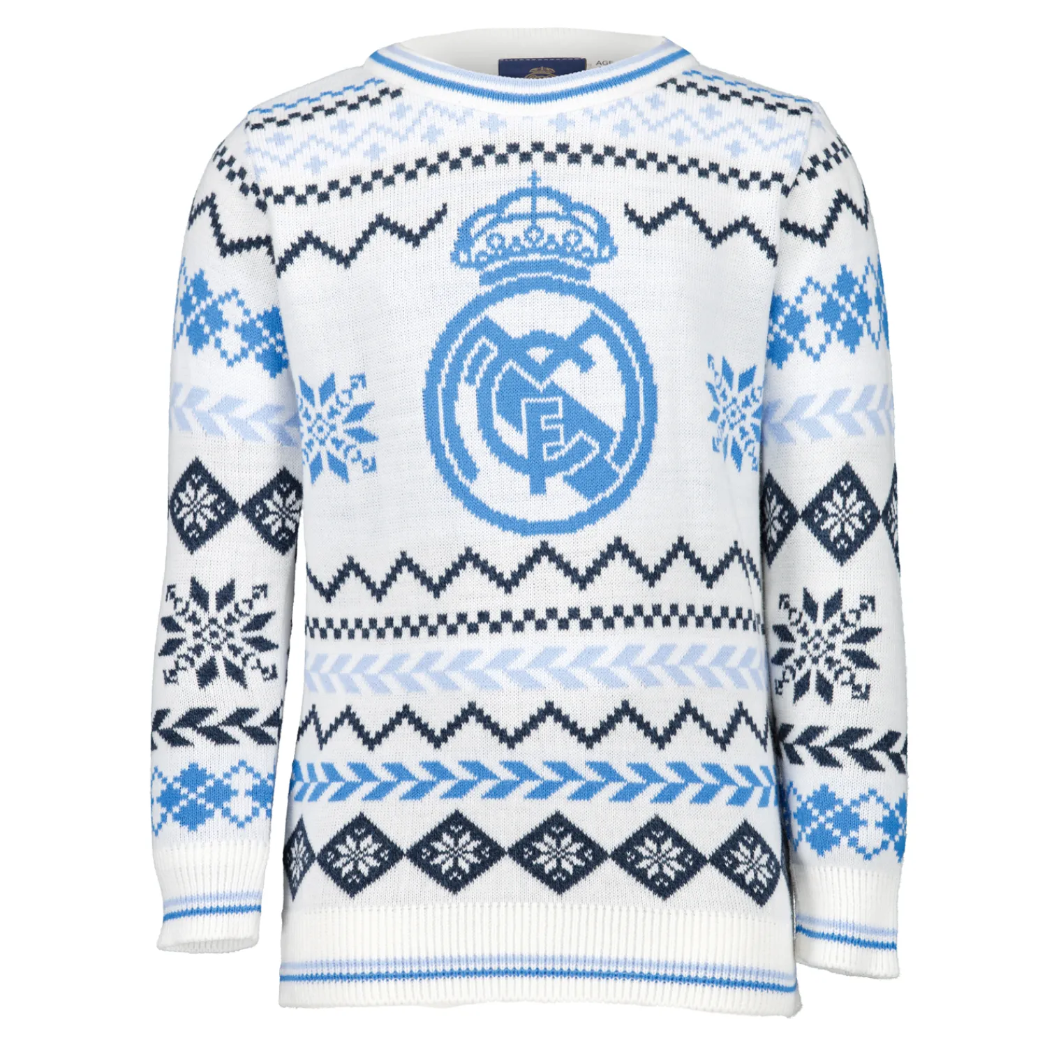 Kinder Foundry Sweatshirts|Kinder Weihnachtspulli Wappen Ice White