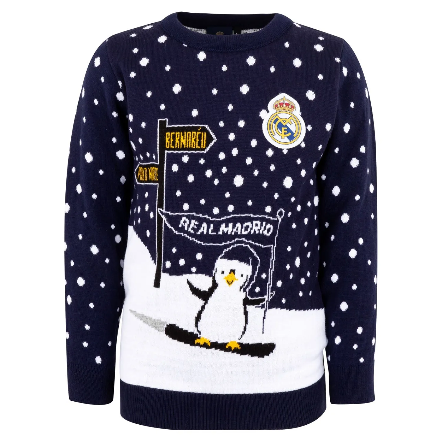 Kinder Foundry Sweatshirts|Kinder Weihnachtspullover Ski-Pinguin