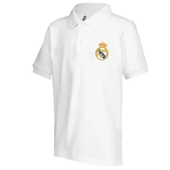 Herren OSDM Zurück Zur Schule|Polos|Kinder-Poloshirt ECO Essentials Real Madrid Weißes Wappen