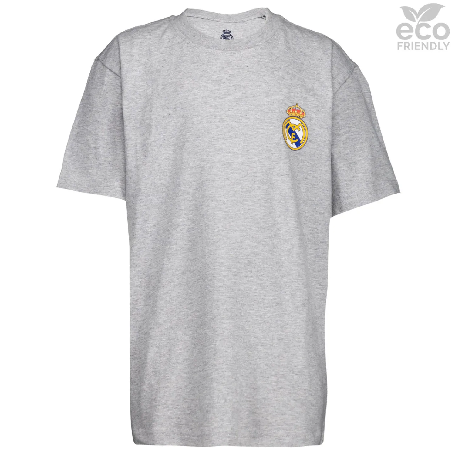 Kinder OSDM T-Shirts|Kinder-T-Shirt ECO Essentials Real Madrid Schild Farbe Grau