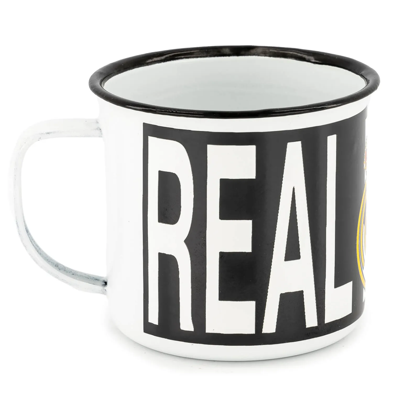 JLK Merchandising, S.L. Zum Trinken|Metalltasse Wappen 350ml Weiß