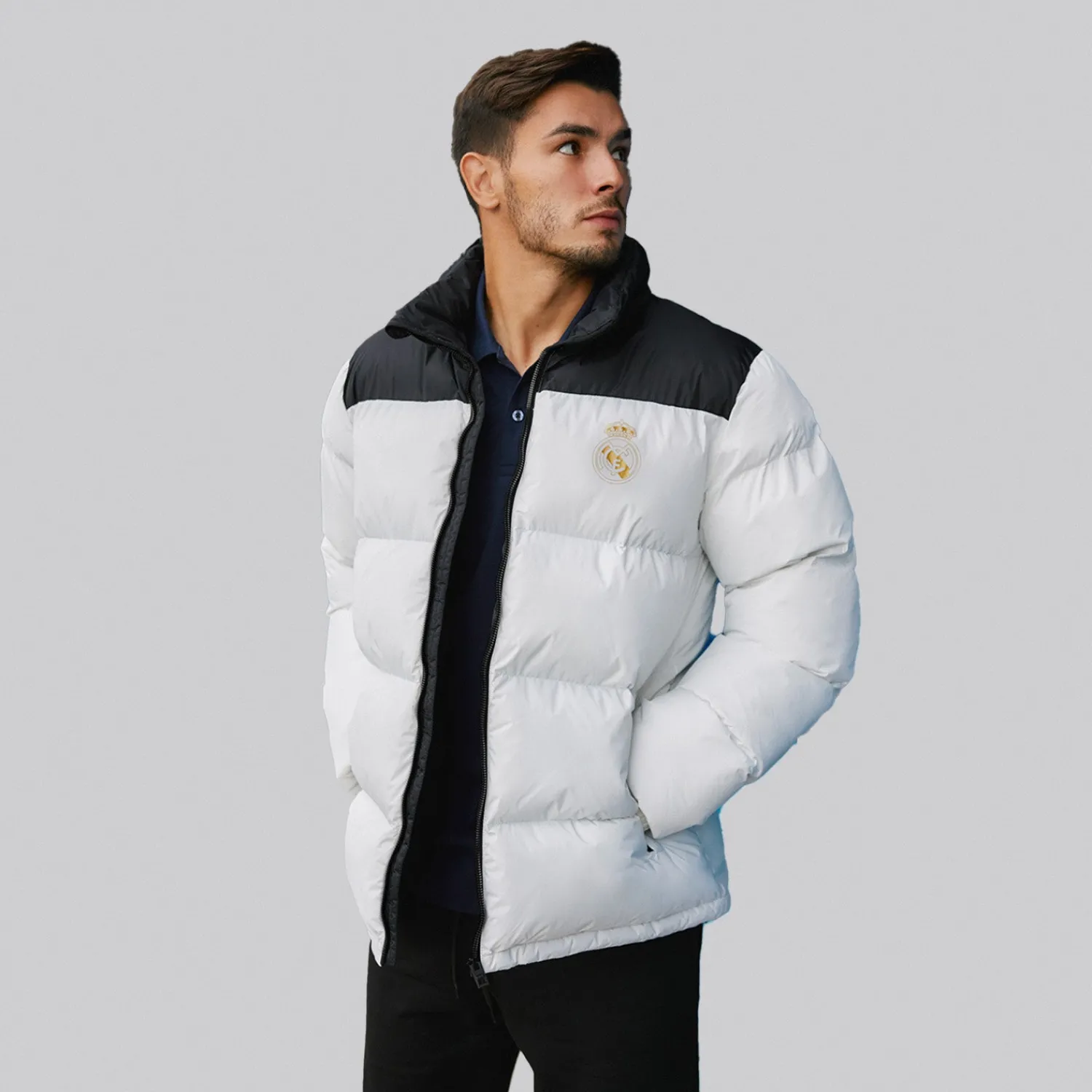Herren MBA Solutions Jacken|Outerwear Herren Steppjacke Mountain White