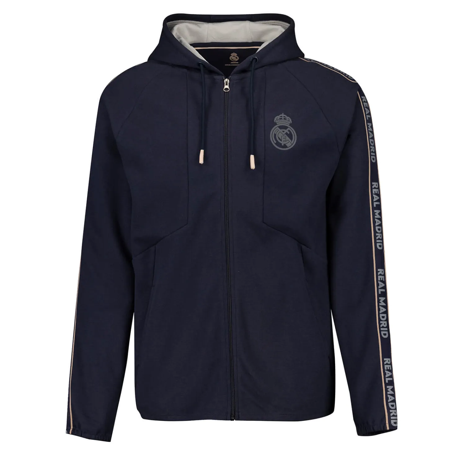 Herren Foundry Jacken|Real Madrid Herren Tape Hoodie Marineblau