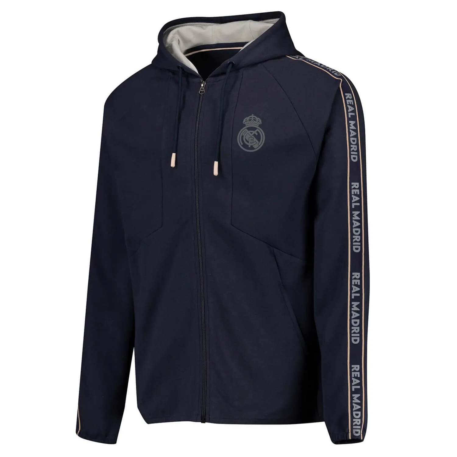 Herren Foundry Jacken|Real Madrid Herren Tape Hoodie Marineblau