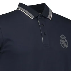 Herren Foundry Polos|Real Madrid Herren Tape Poloshirt Marineblau