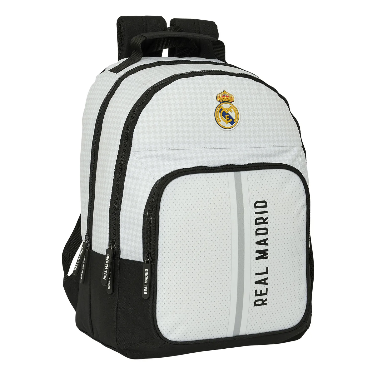 SAFTA S.A. Taschen & Reisegepäck|Zurück Zur Schule|Real Madrid Rucksack mit zwei Fächern Weiß/Schwarz