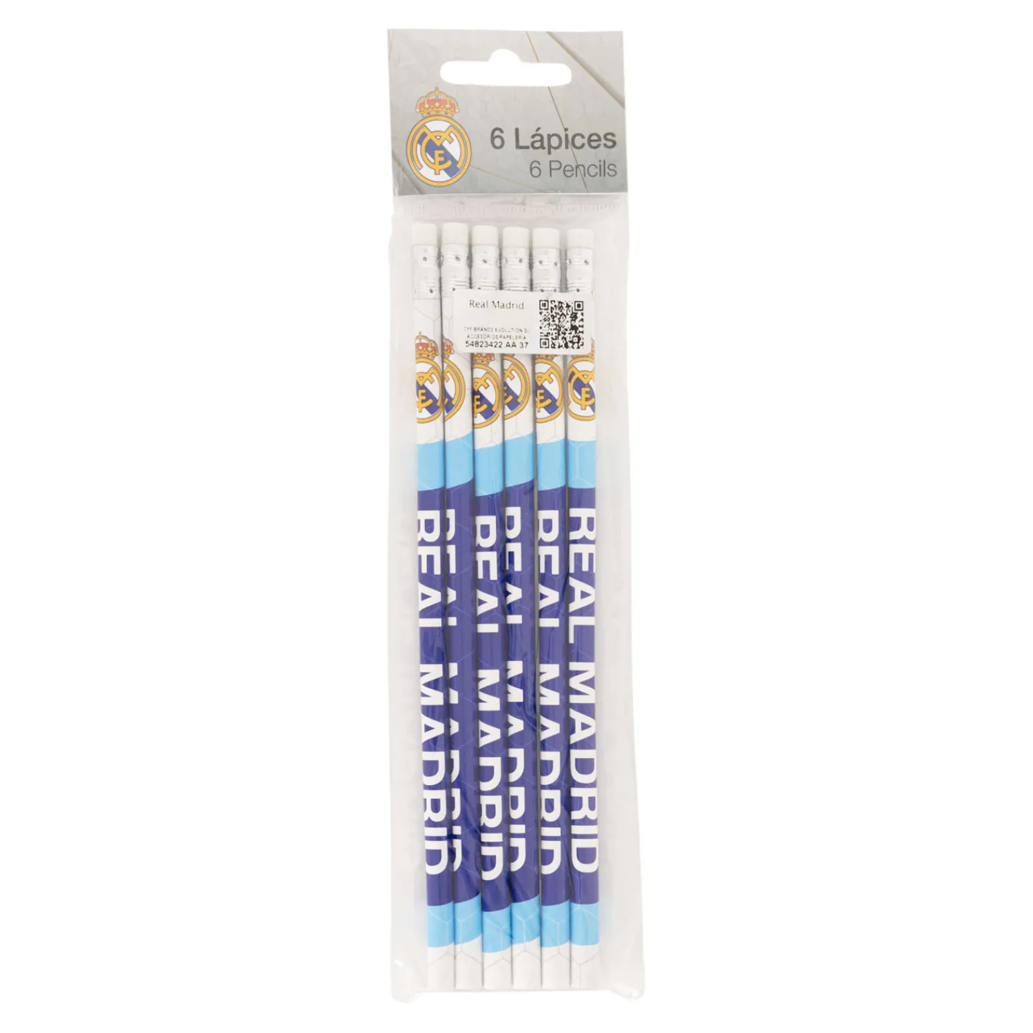 CyP Brands Evolution S.L. Schreibwaren|Real Madrid Set 6 Bleistifte & Radiergummi