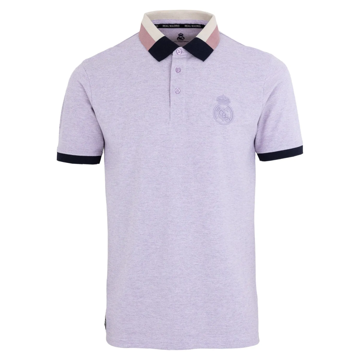 Herren Foundry Polos|Sakura Herren Poloshirt mit Block-Kragen Lila