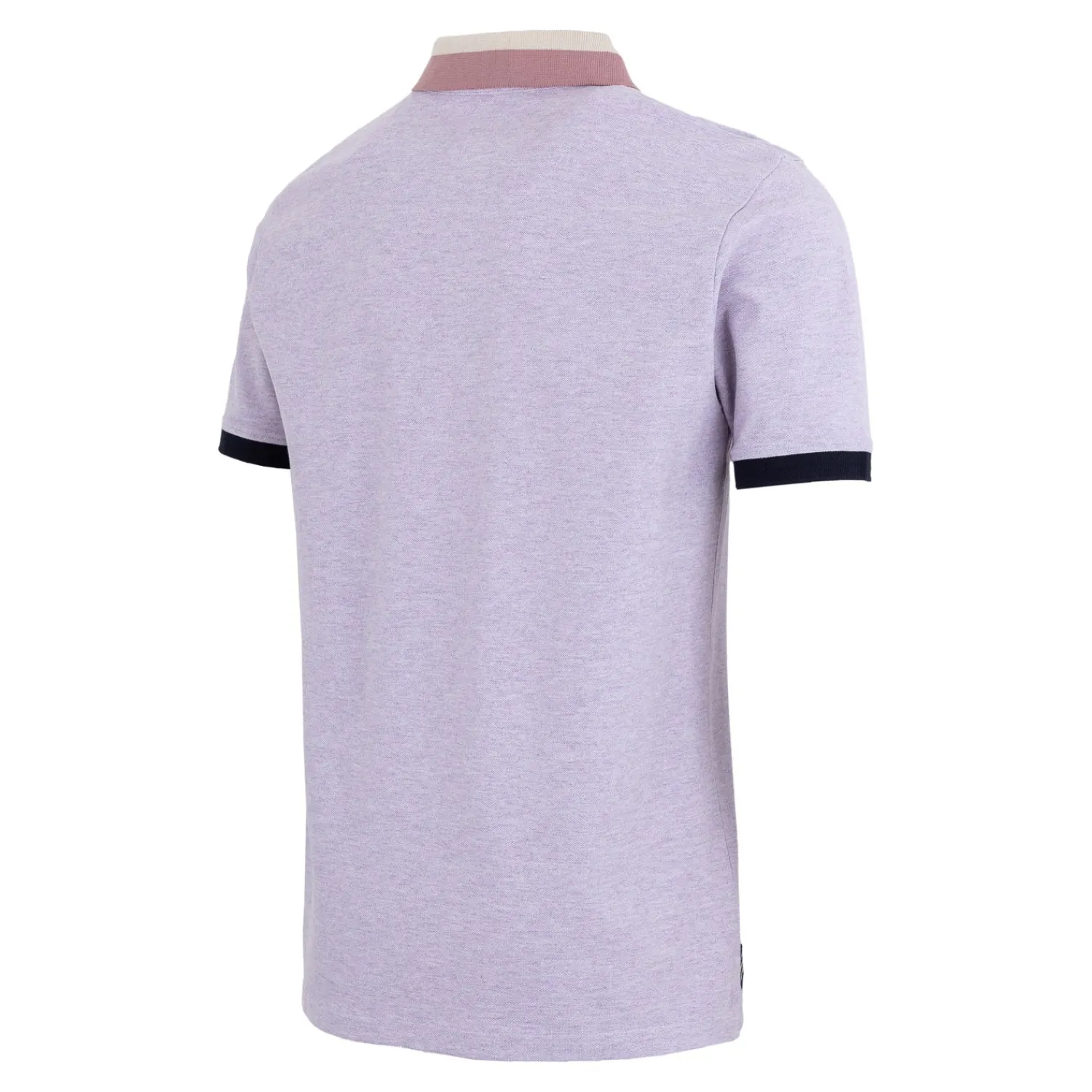 Herren Foundry Polos|Sakura Herren Poloshirt mit Block-Kragen Lila