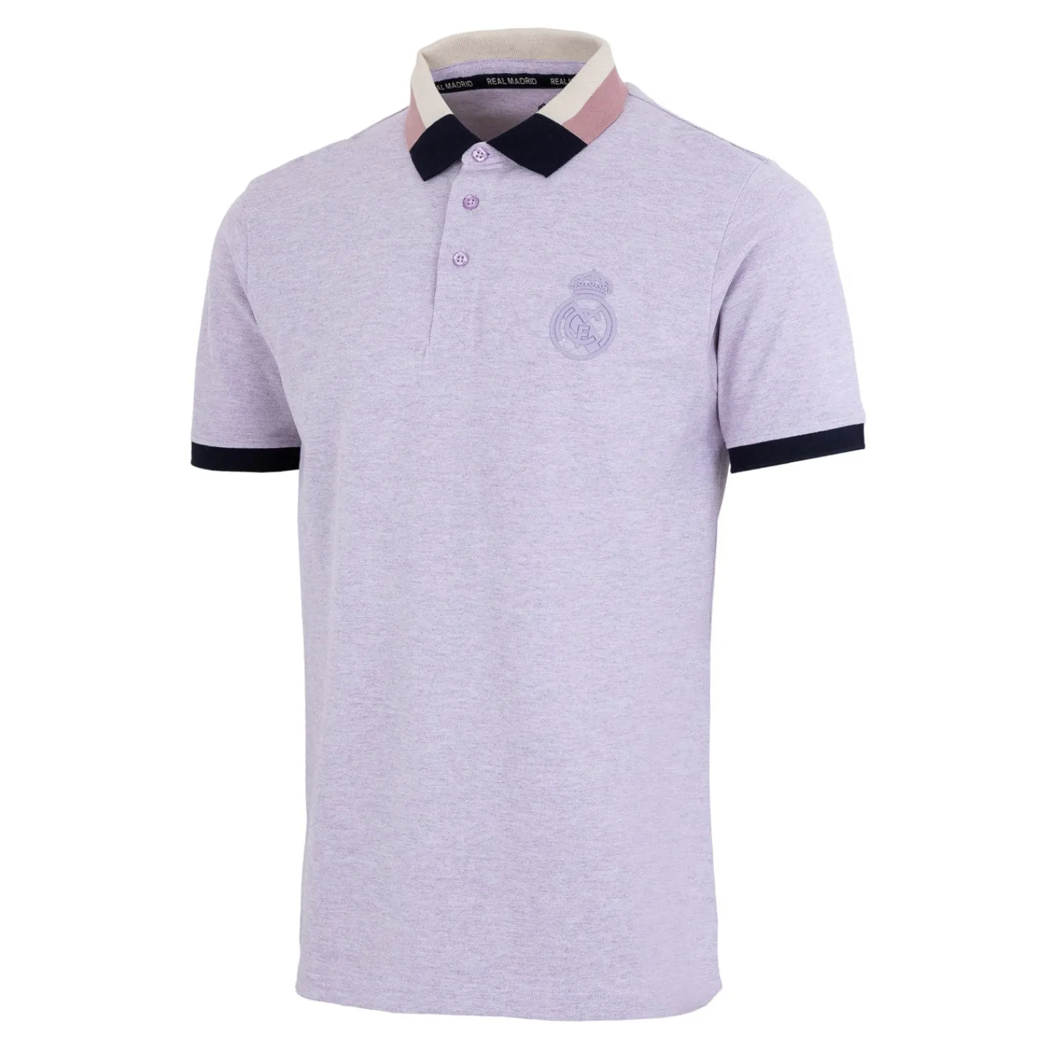 Herren Foundry Polos|Sakura Herren Poloshirt mit Block-Kragen Lila