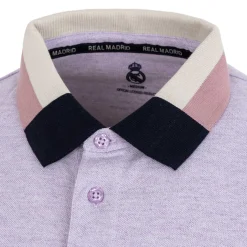 Herren Foundry Polos|Sakura Herren Poloshirt mit Block-Kragen Lila