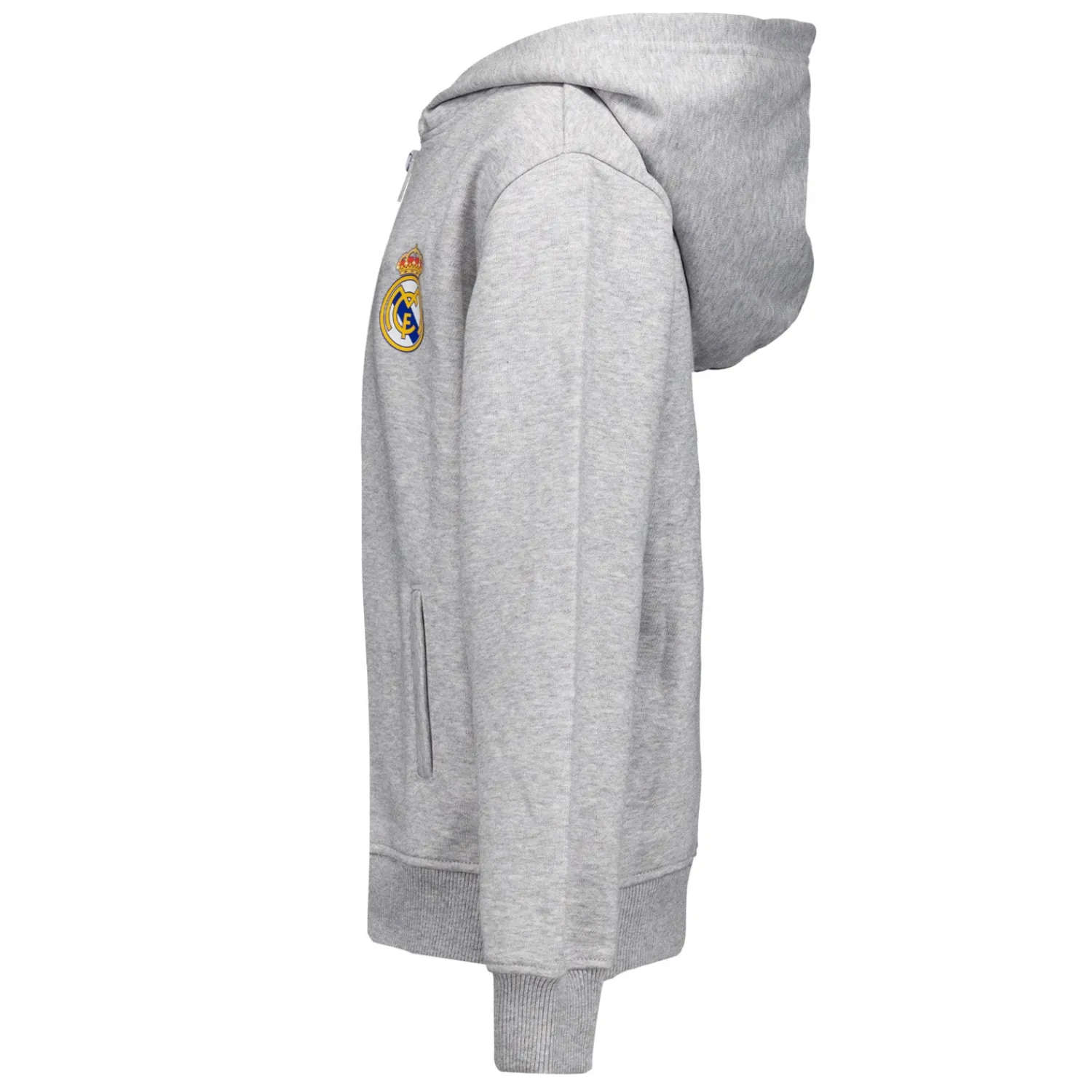 Kinder OSDM Sweatshirts|Sweatshirt Hoodie Zipper Kids ECO Essentials Real Madrid Graues Schild