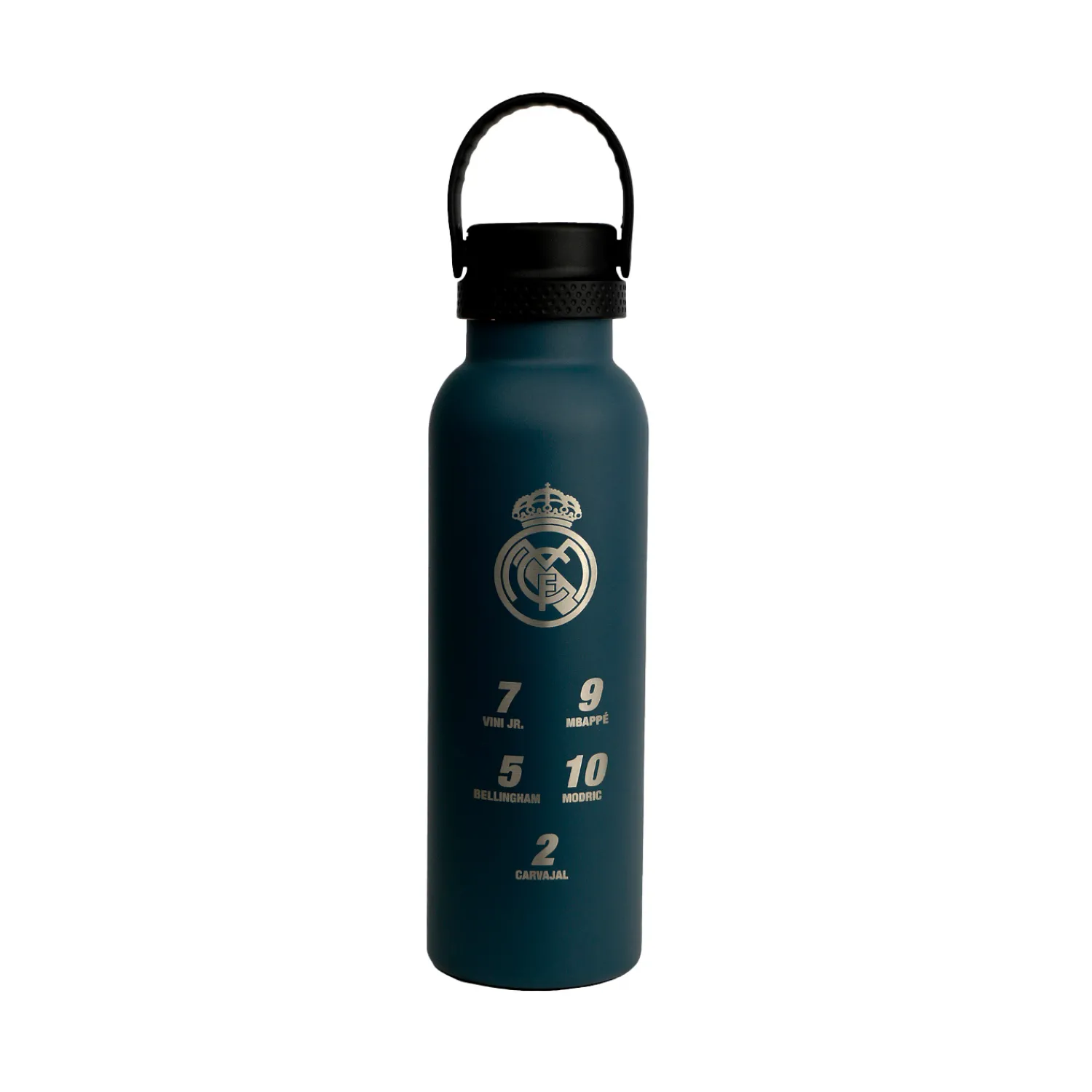 KINETICO Zum Trinken|Thermoflasche Nummer + Wappen 600ml Ozeanblau Real Madrid